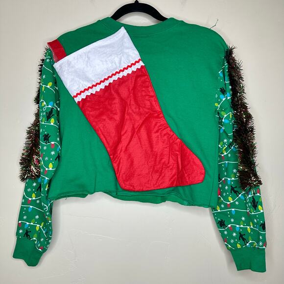 Ugly Christmas Sweater Buddy the Elf LIGHTS UP Tinsel Xmas Party Winner Size XS - Picture 3 of 5